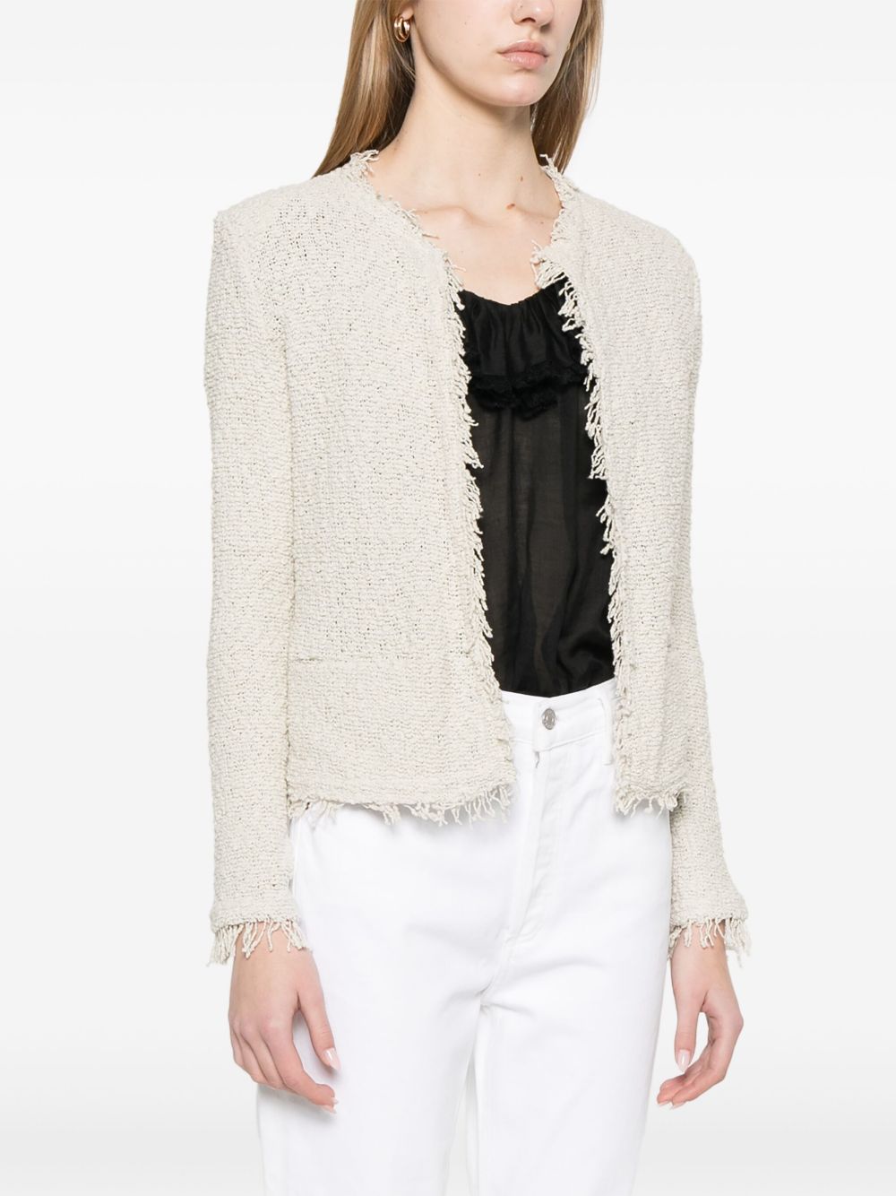 Iro Shavani jacket in light beige cotton