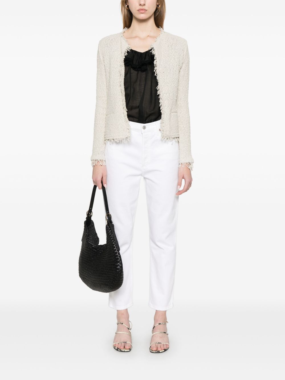 Iro Shavani jacket in light beige cotton