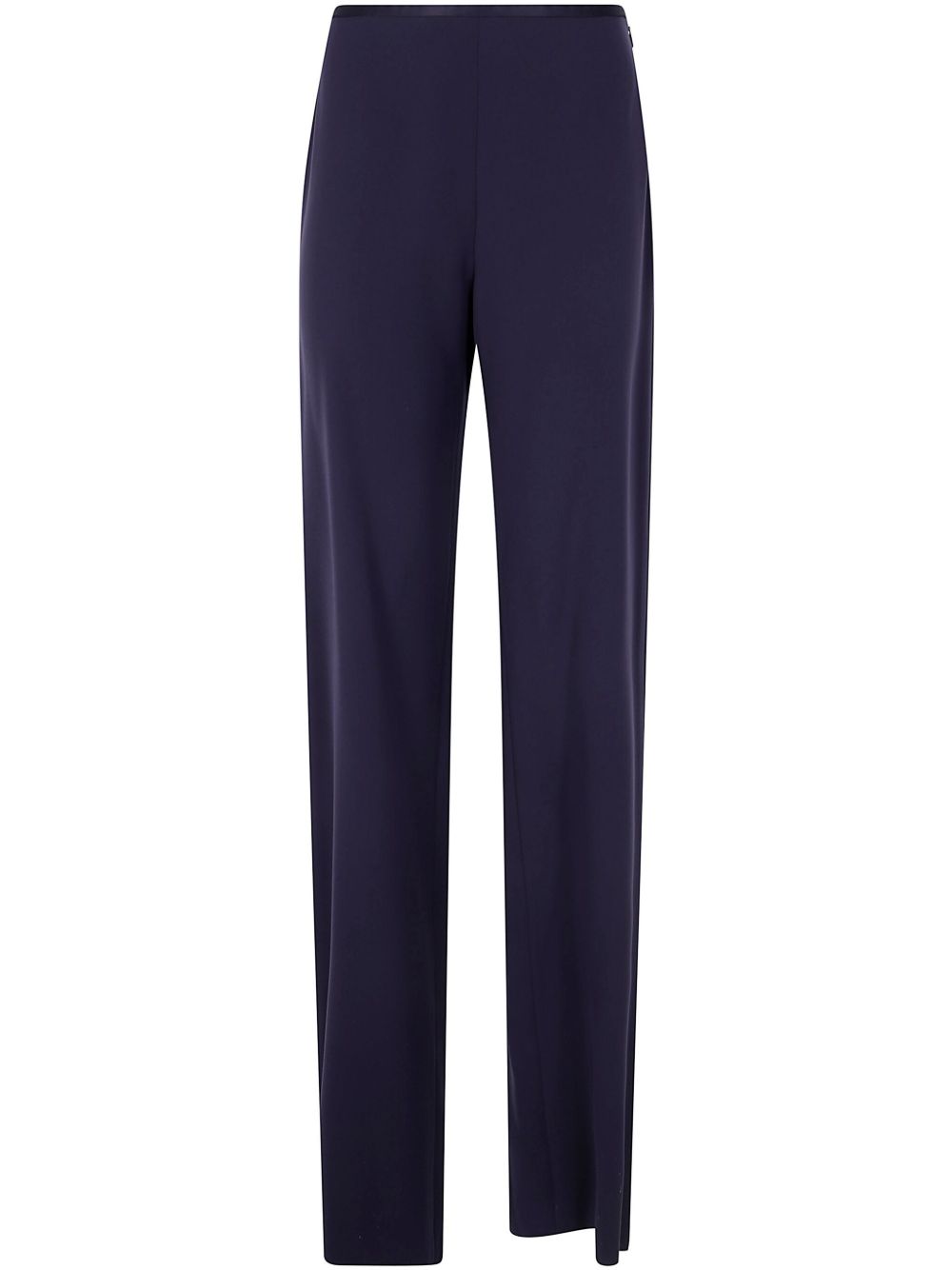 Emporio Armani satin-trim trousers in navy