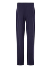 Emporio Armani satin-trim trousers in navy
