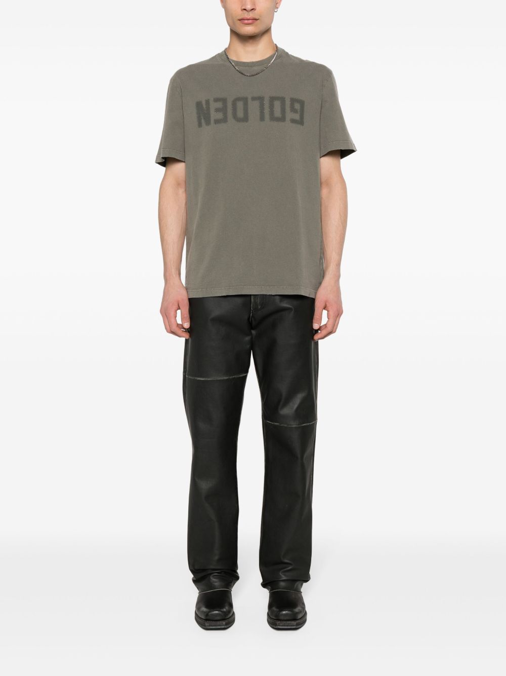 Golden Goose T-shirts and Polos Green cotton jersey