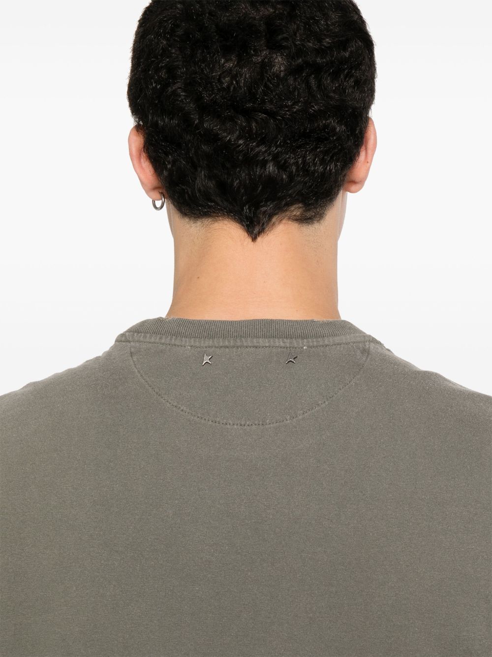 Golden Goose T-shirts and Polos Green cotton jersey