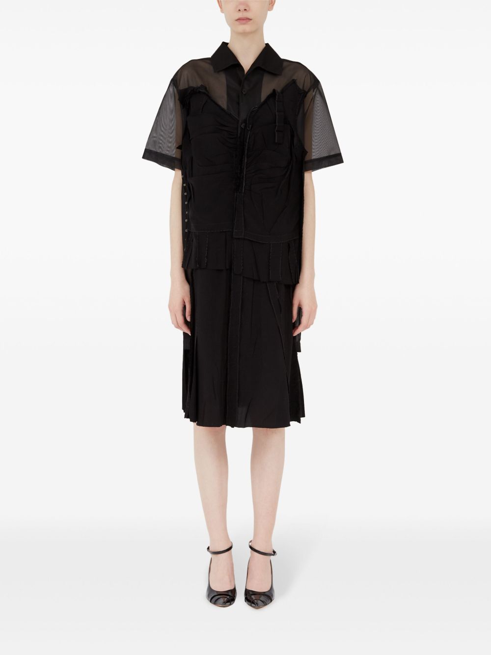 Robes Maison Margiela mi-longues en maille noire