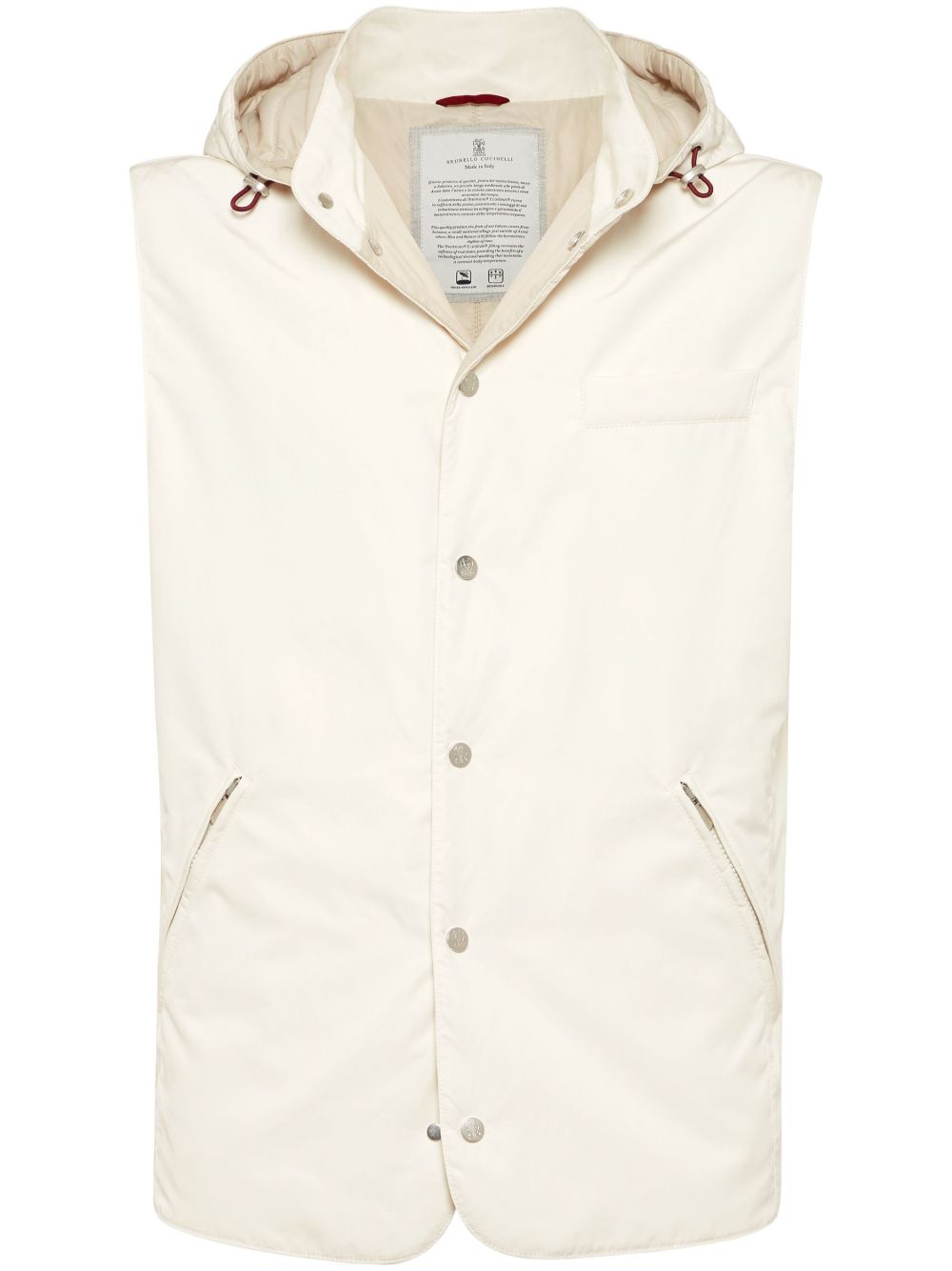 Brunello Cucinelli Jackets White sleeveless water-resistant