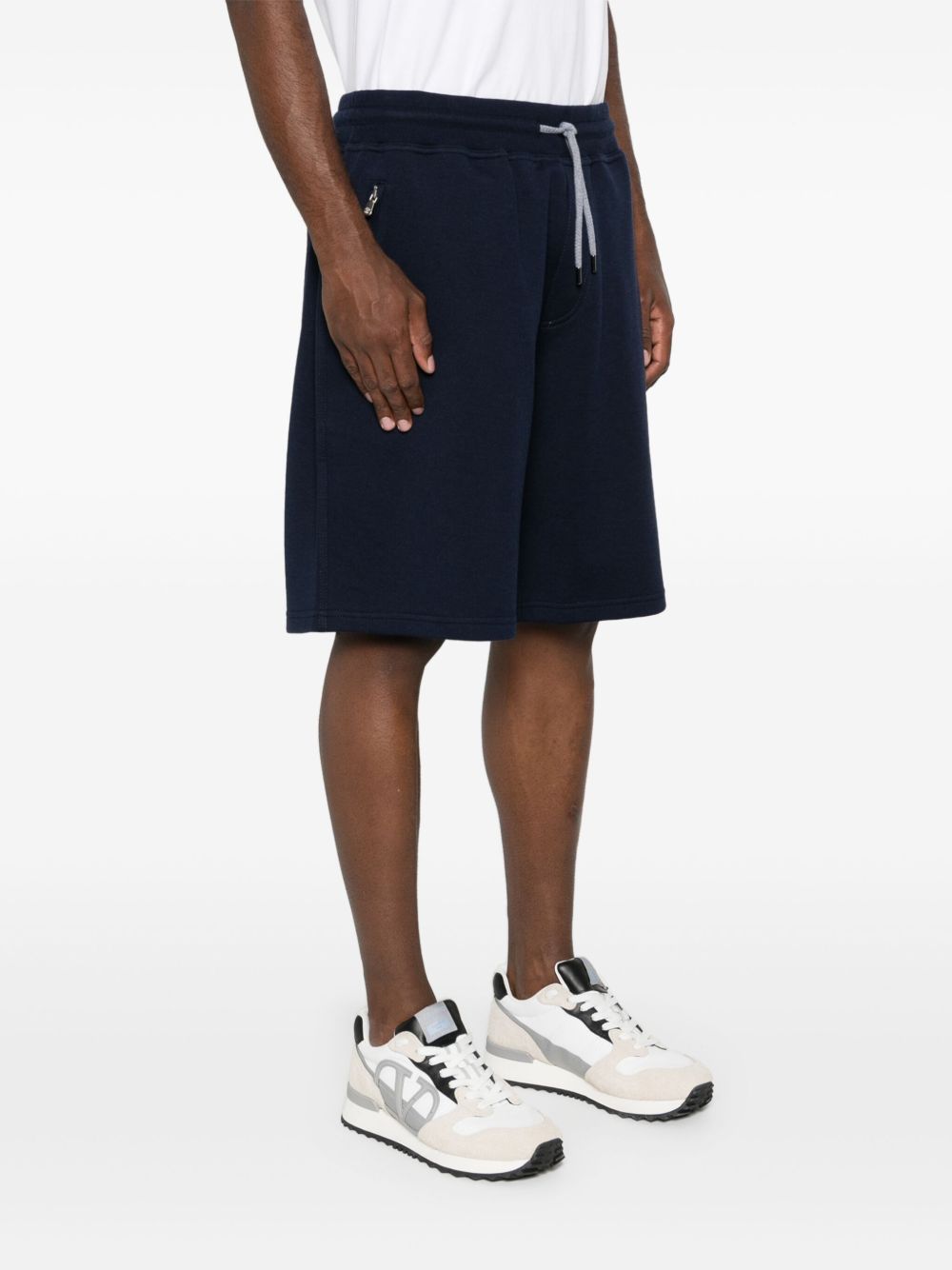 Brunello Cucinelli Shorts in Blue Cotton Blend