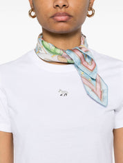 Maison Kitsuné Cropped White Cotton Tee