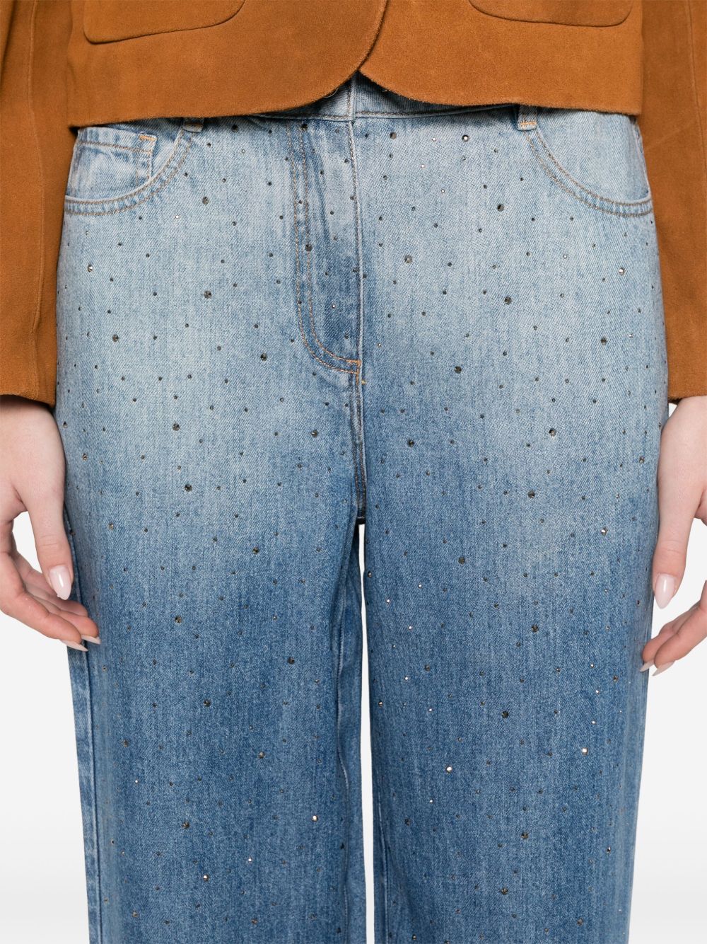 Iro Jeans Blue with Crystal Embellishment