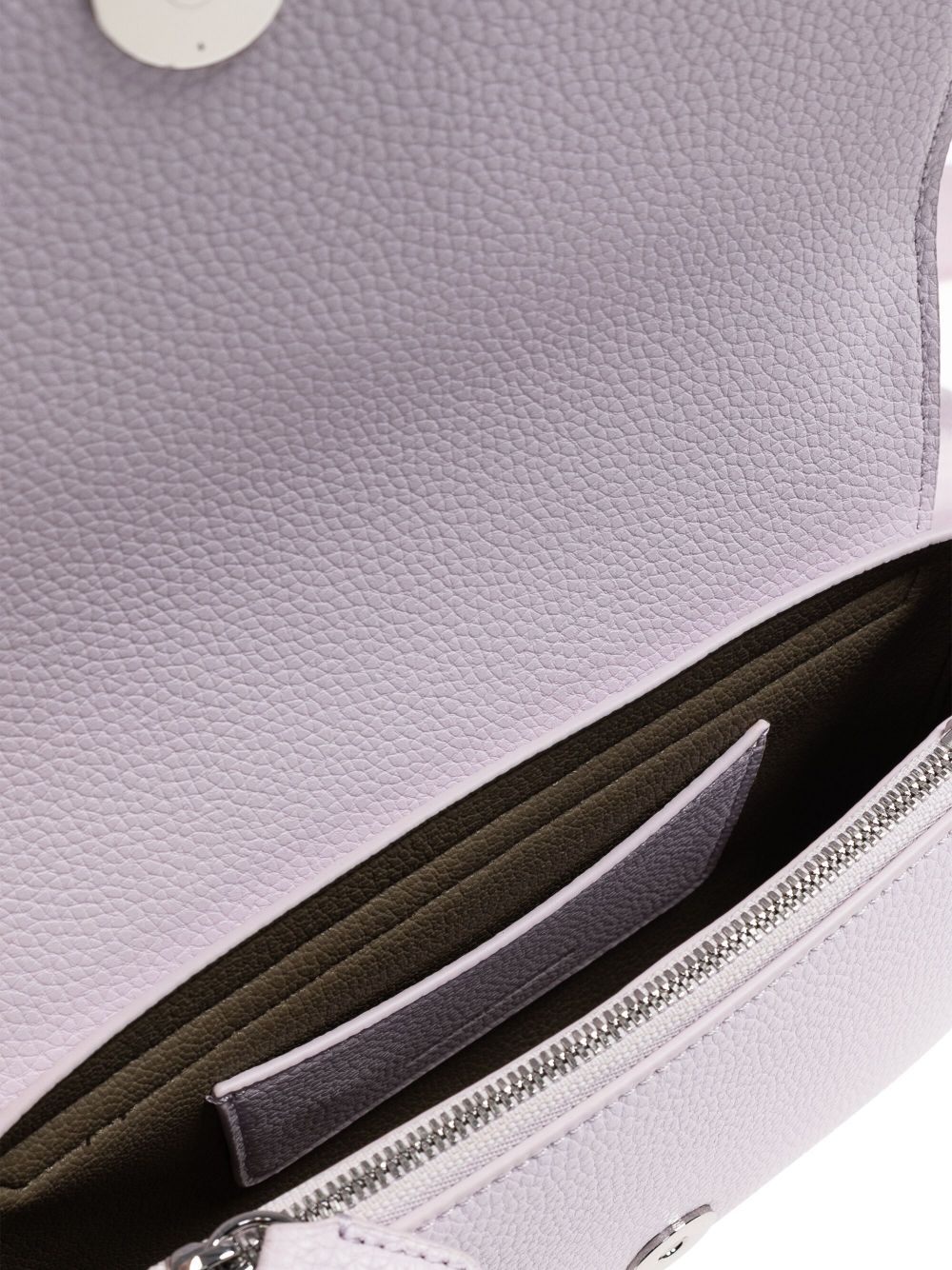 Bolso de hombro rosa claro con estampado del logotipo de Emporio Armani