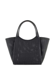 Emporio Armani Black Braided Shopper Tote