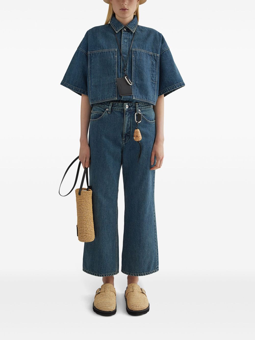 Chemises Jil Sander Plus en denim de coton bleu