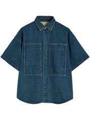 Chemises Jil Sander Plus en denim de coton bleu