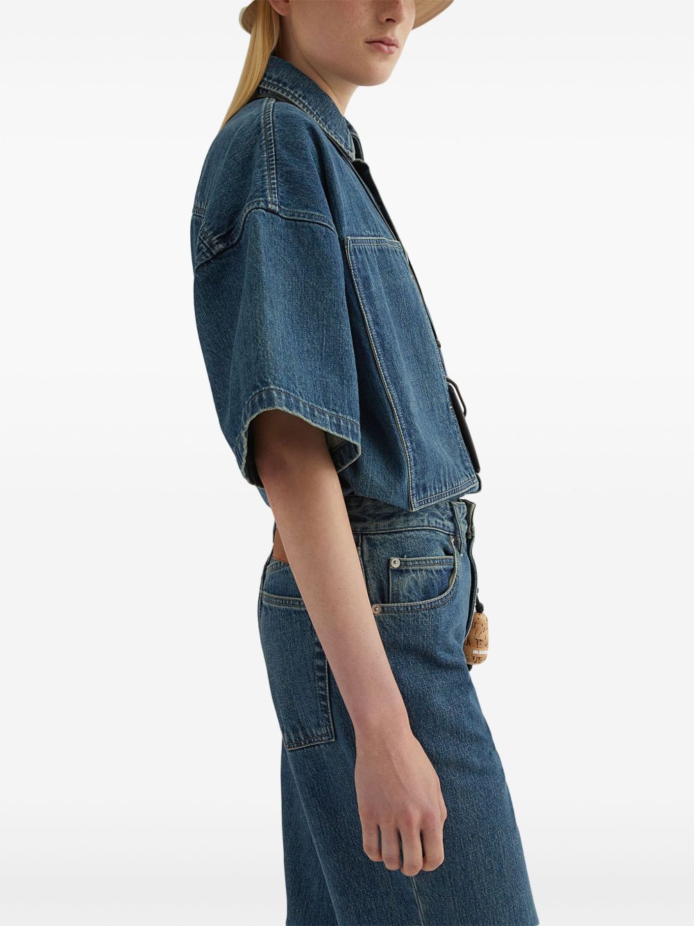 Chemises Jil Sander Plus en denim de coton bleu