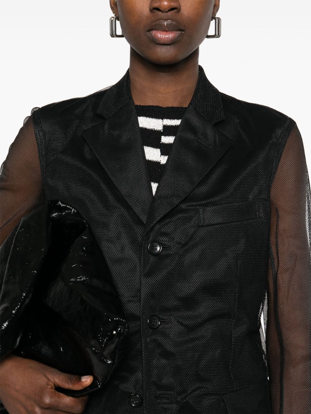 Comme des Garcons Manteaux Manteau en nylon noir