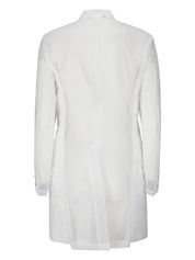Abrigos Comme des Garcons Abrigo blanco de botonadura sencilla