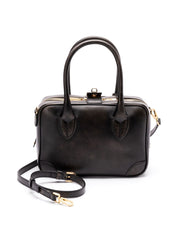 Bolso Golden Goose Vita en piel lisa negra con detalles dorados
