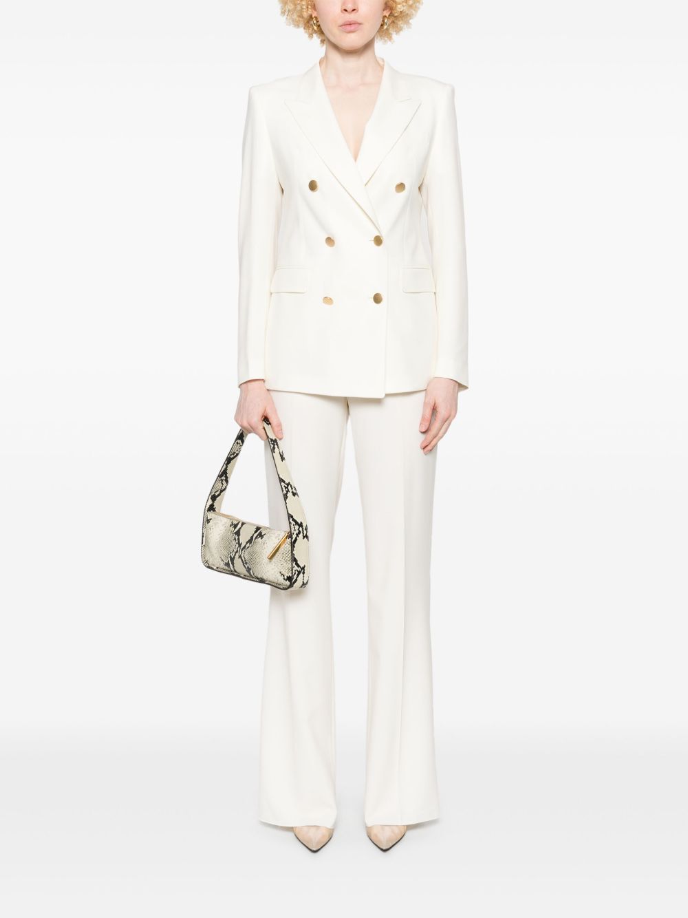 Tagliatore Dresses White double-breasted wool blend