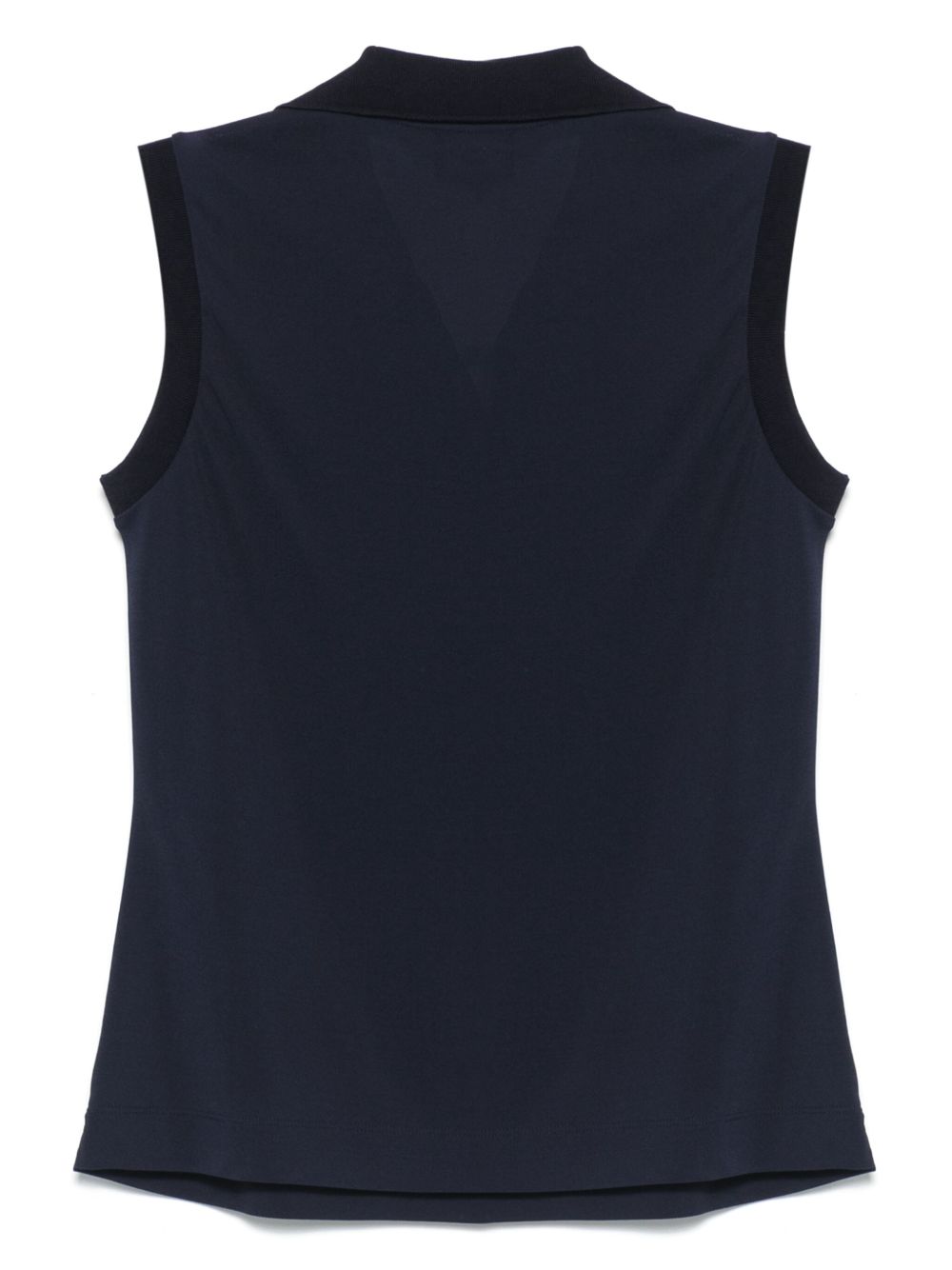 Emporio Armani Icon micro piquet crepe jersey top
