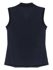 Emporio Armani Icon micro piquet crepe jersey top