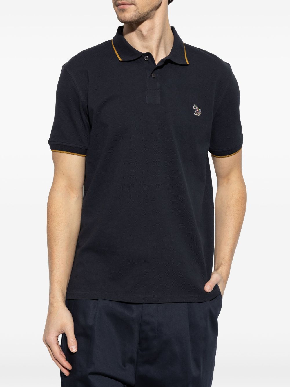 PS By Paul Smith T-shirts and Polos Blue polo with Zebra motif