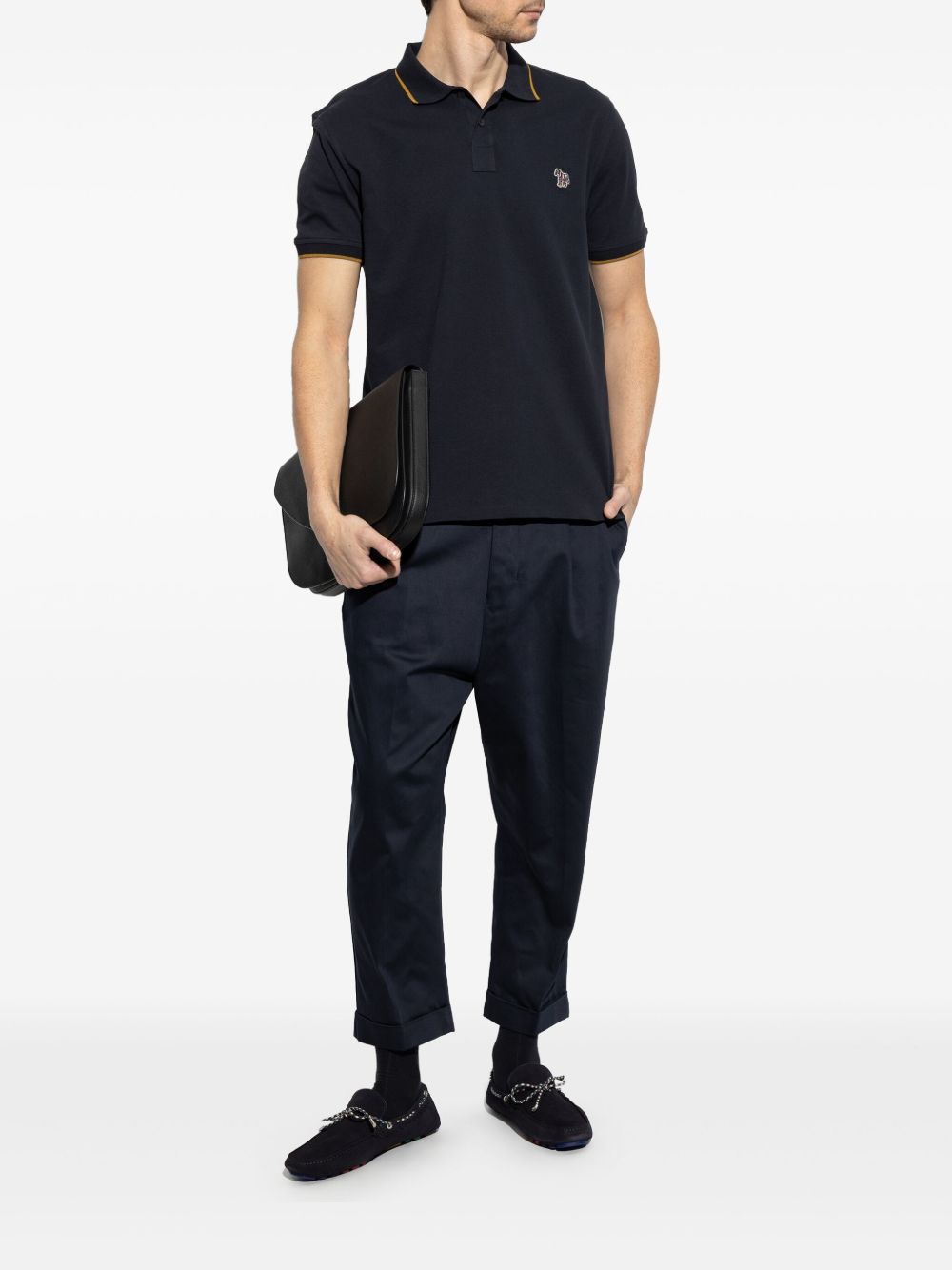 PS By Paul Smith T-shirts and Polos Blue polo with Zebra motif