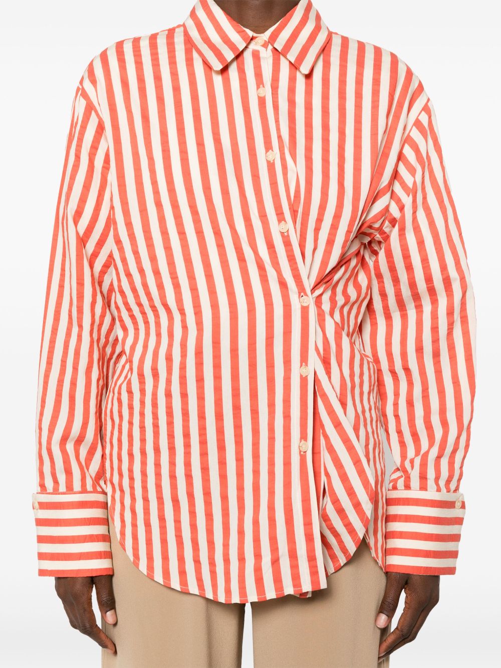 Chemises Alysi en mélange de coton orange