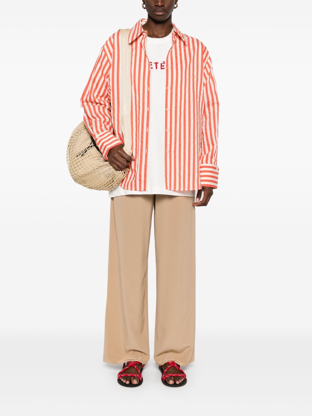 Chemises Alysi en mélange de coton orange