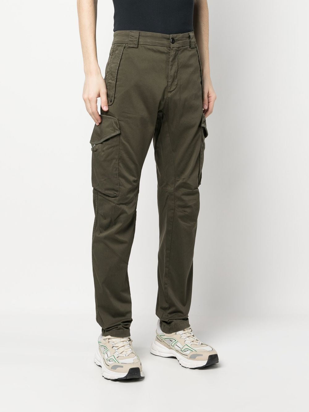 Pantalon CP Company en coton stretch vert