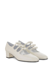 Carel Paris With Heel Ivory leather pumps