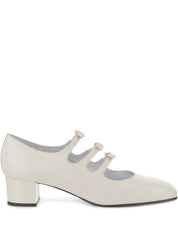Carel Paris With Heel Ivory leather pumps