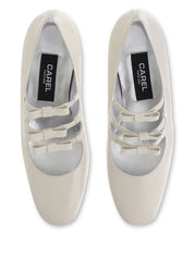 Carel Paris With Heel Ivory leather pumps