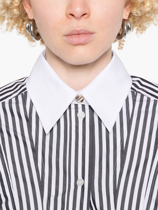 Sportmax Black Striped Cotton Shirt
