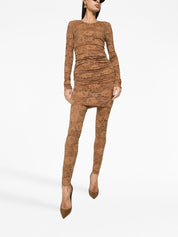 Dolce & Gabbana Dresses Beige lace mini dress