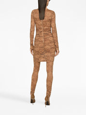 Dolce & Gabbana Dresses Beige lace mini dress