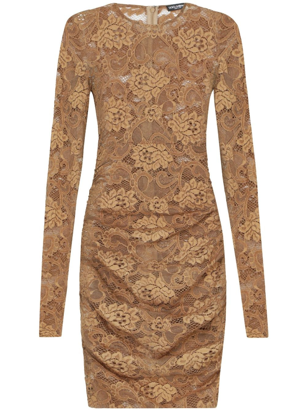 Dolce & Gabbana Dresses Beige lace mini dress