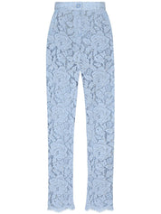 Dolce & Gabbana Trousers Clear Blue silk lace