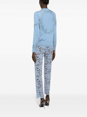 Dolce & Gabbana Trousers Clear Blue silk lace