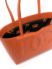 Dolce & Gabbana Bags.. Orange calf leather shopping bag