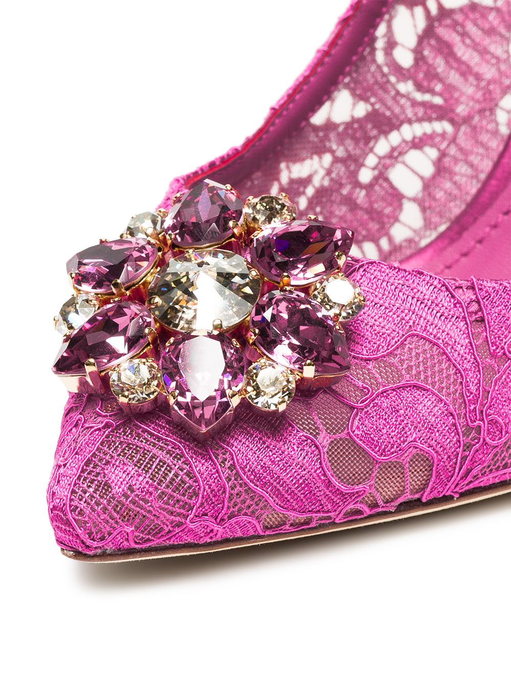 Dolce & Gabbana With Heel Fuchsia lace pumps