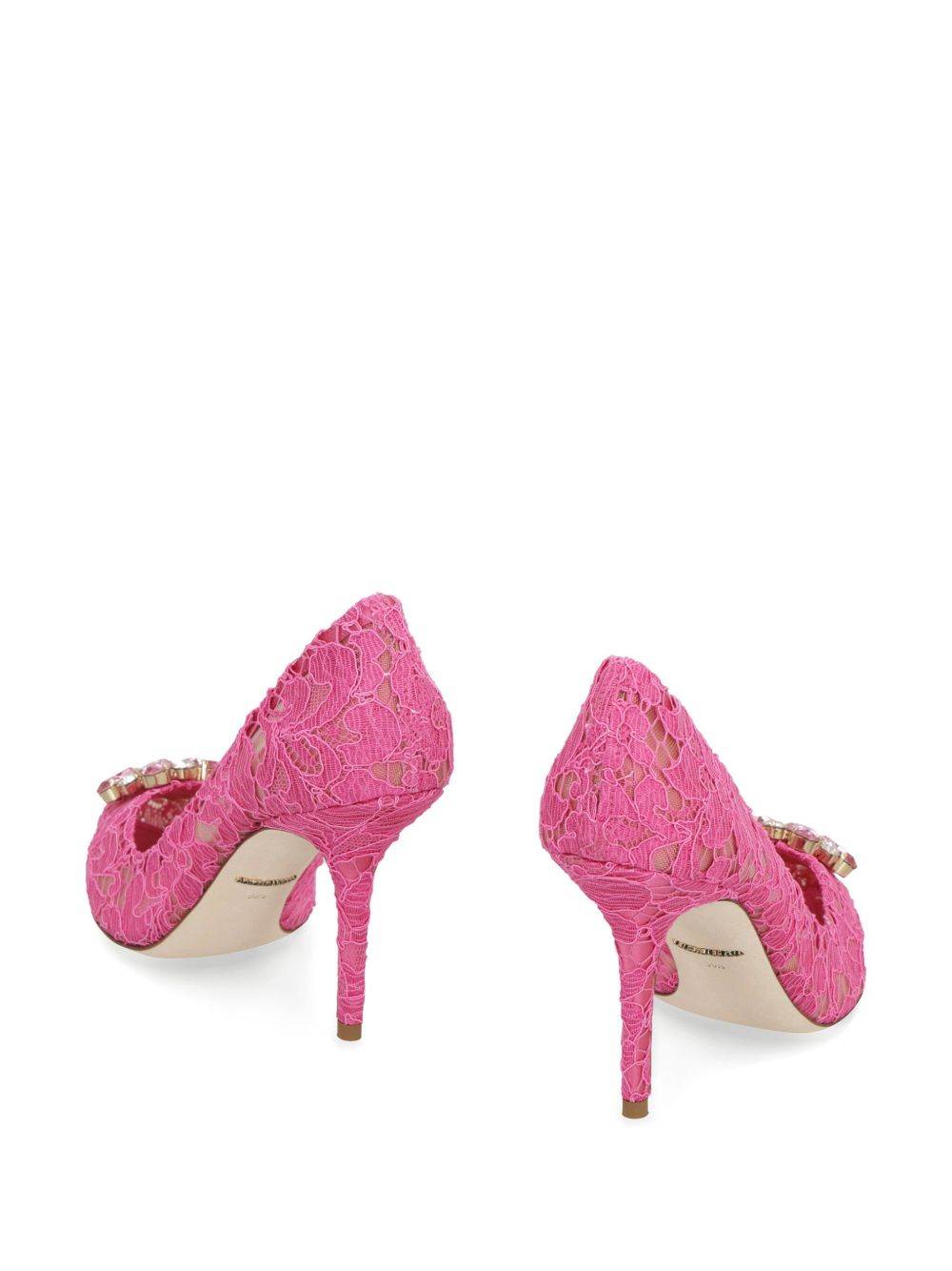 Dolce & Gabbana With Heel Fuchsia lace pumps