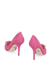Dolce & Gabbana With Heel Fuchsia lace pumps