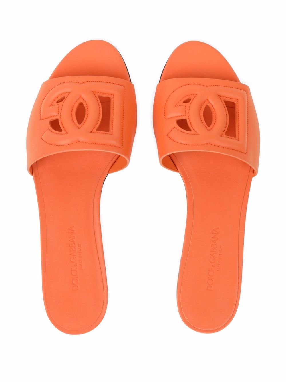 Dolce & Gabbana Sandals Orange in calf leather