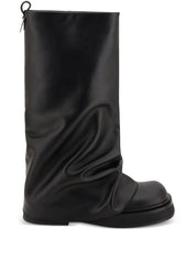The Attico Boots Black — Leather Combat Boots for Women