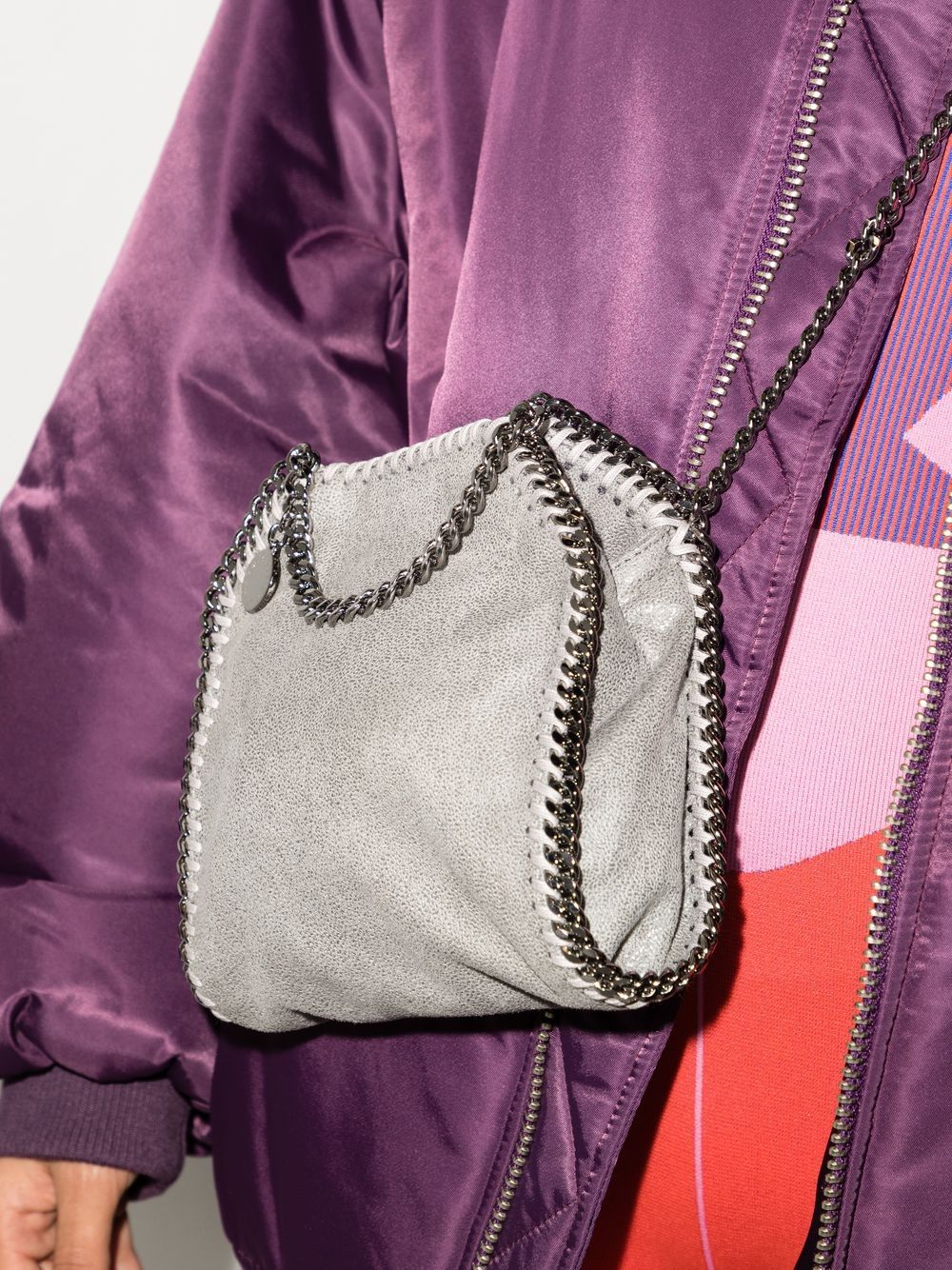 Bolsos Stella McCartney. Bolso bandolera Falabella Tiny gris