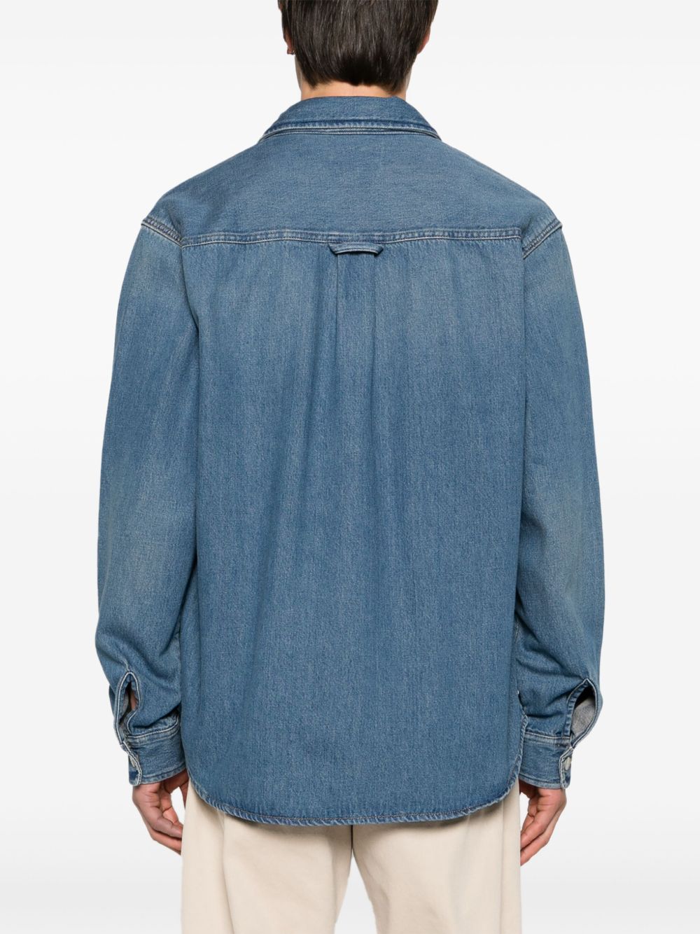 Carhartt Wip Main Shirts Blue cotton denim