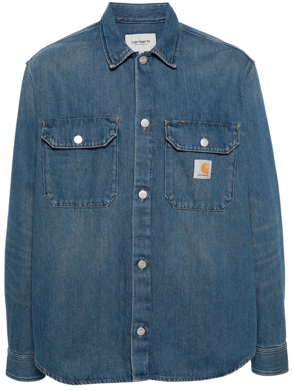 Carhartt Wip Main Shirts Blue cotton denim