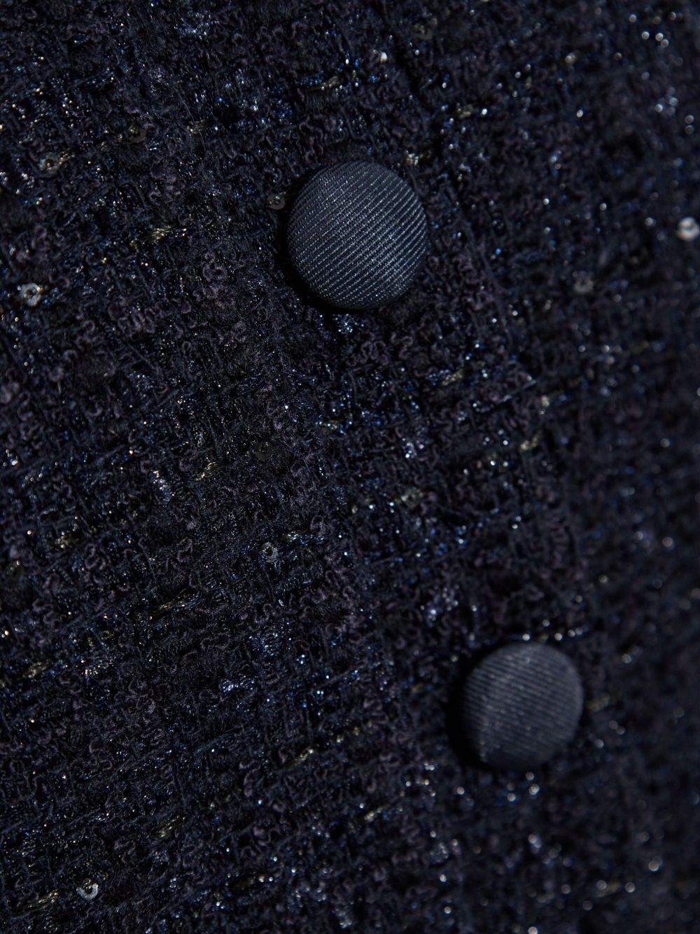 Emporio Armani navy blue tweed jacket — tailored short blazer