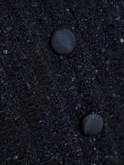 Emporio Armani navy blue tweed jacket — tailored short blazer