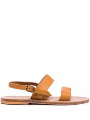 K Jacques St Tropez Sandals in Brown Leather