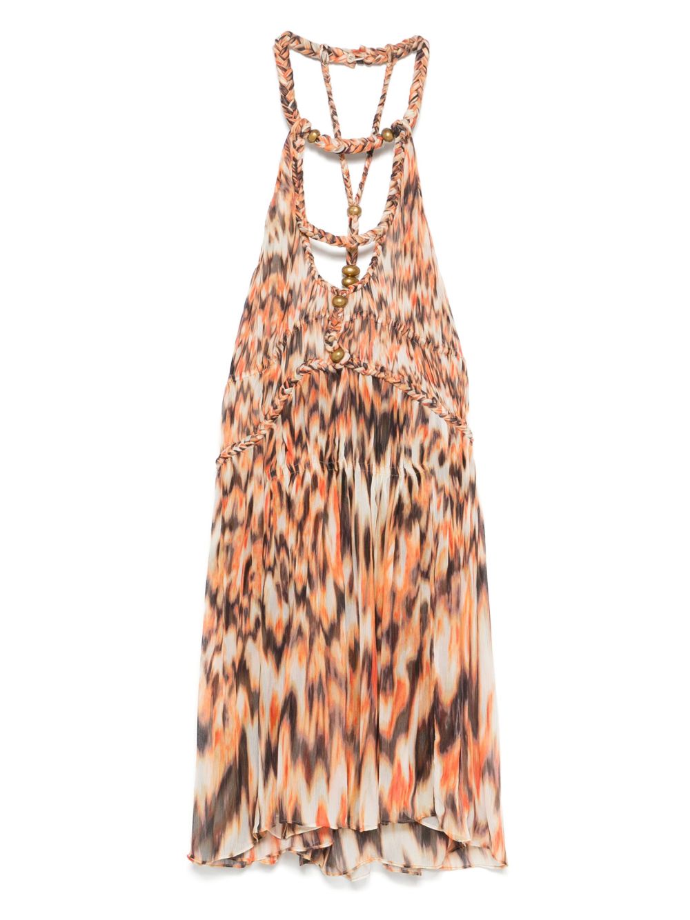 Isabel Marant Rozilda Orange Printed Cotton Dress
