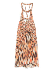 Isabel Marant Rozilda Orange Printed Cotton Dress